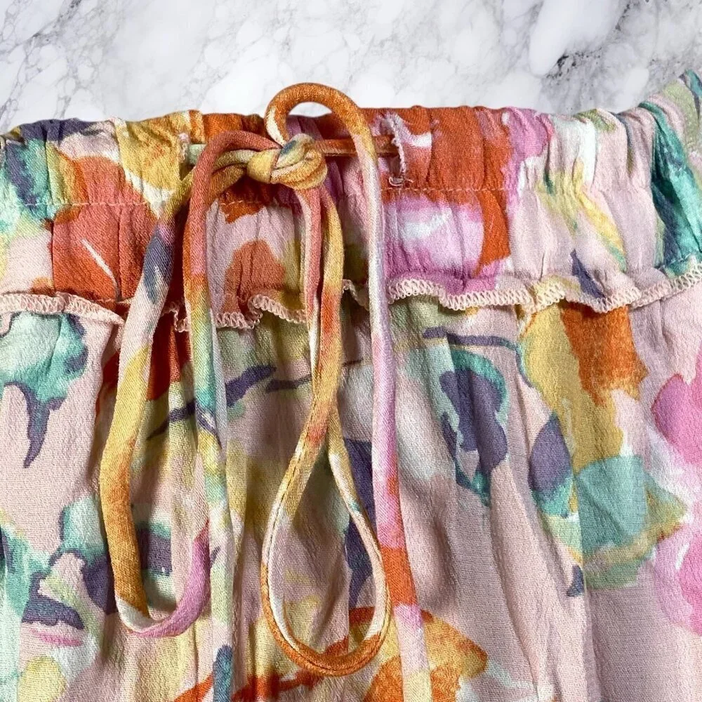 Vici Floral Flutter Watercolor Skirt
